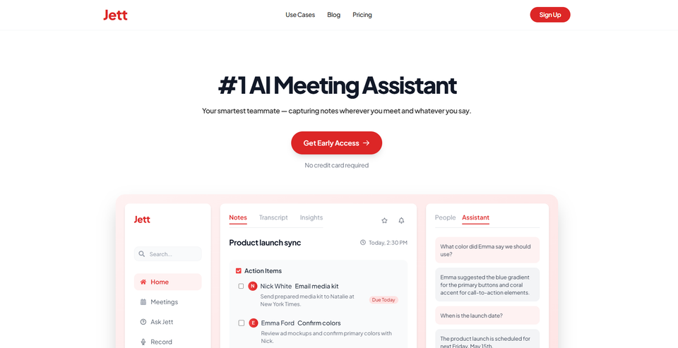 Meet Jett: The #1 AI Meeting Assistant That Captures Conversations, Not Just Notes